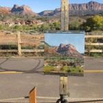 Holt's setup near Parunuweap Canyon, Zion National Park, in November 2014