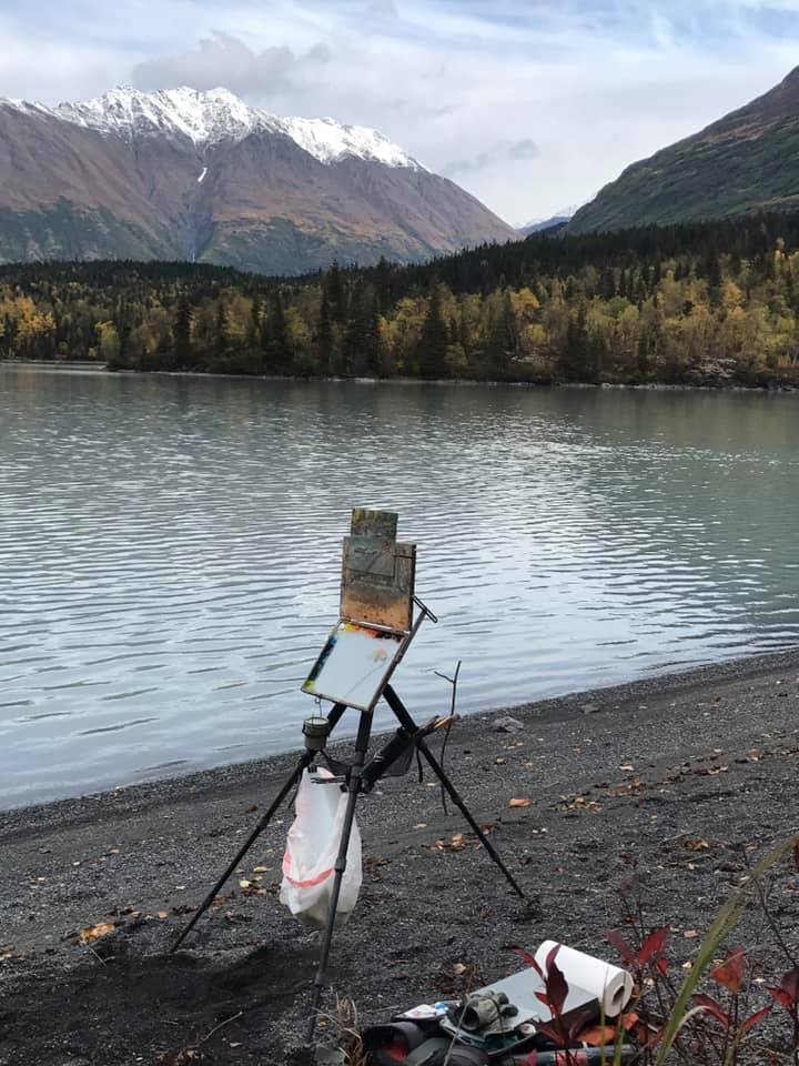Portable Easel France, for Painting in Nature PARIS 103 Paint for
