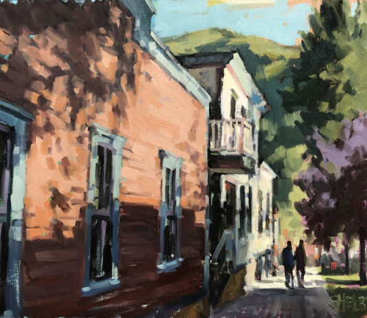 Shelby Keefe, “Telluride Stroll” (oil, 16 x 20 in.)