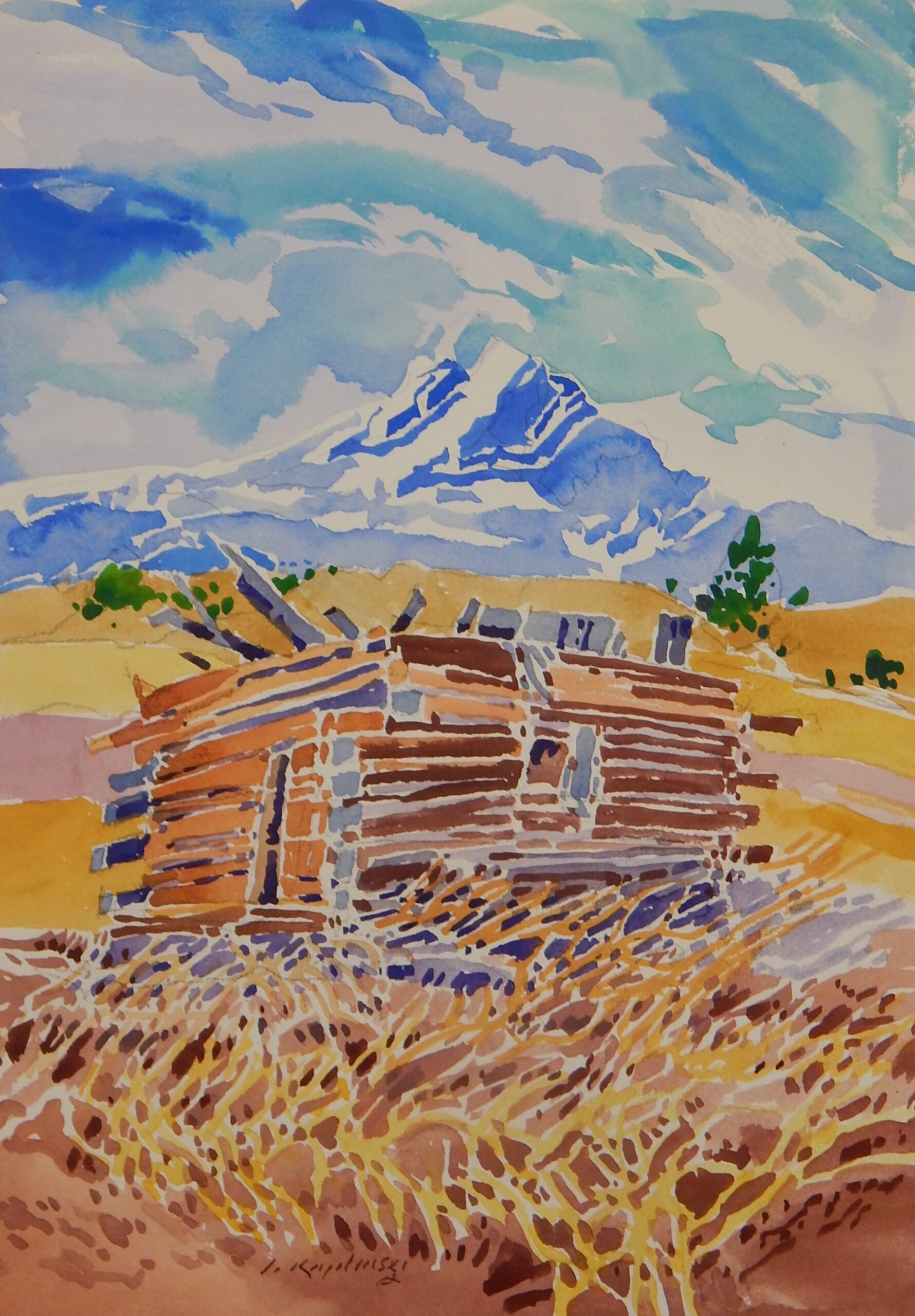 Plein air painting / watercolor by Buffalo Kapinski