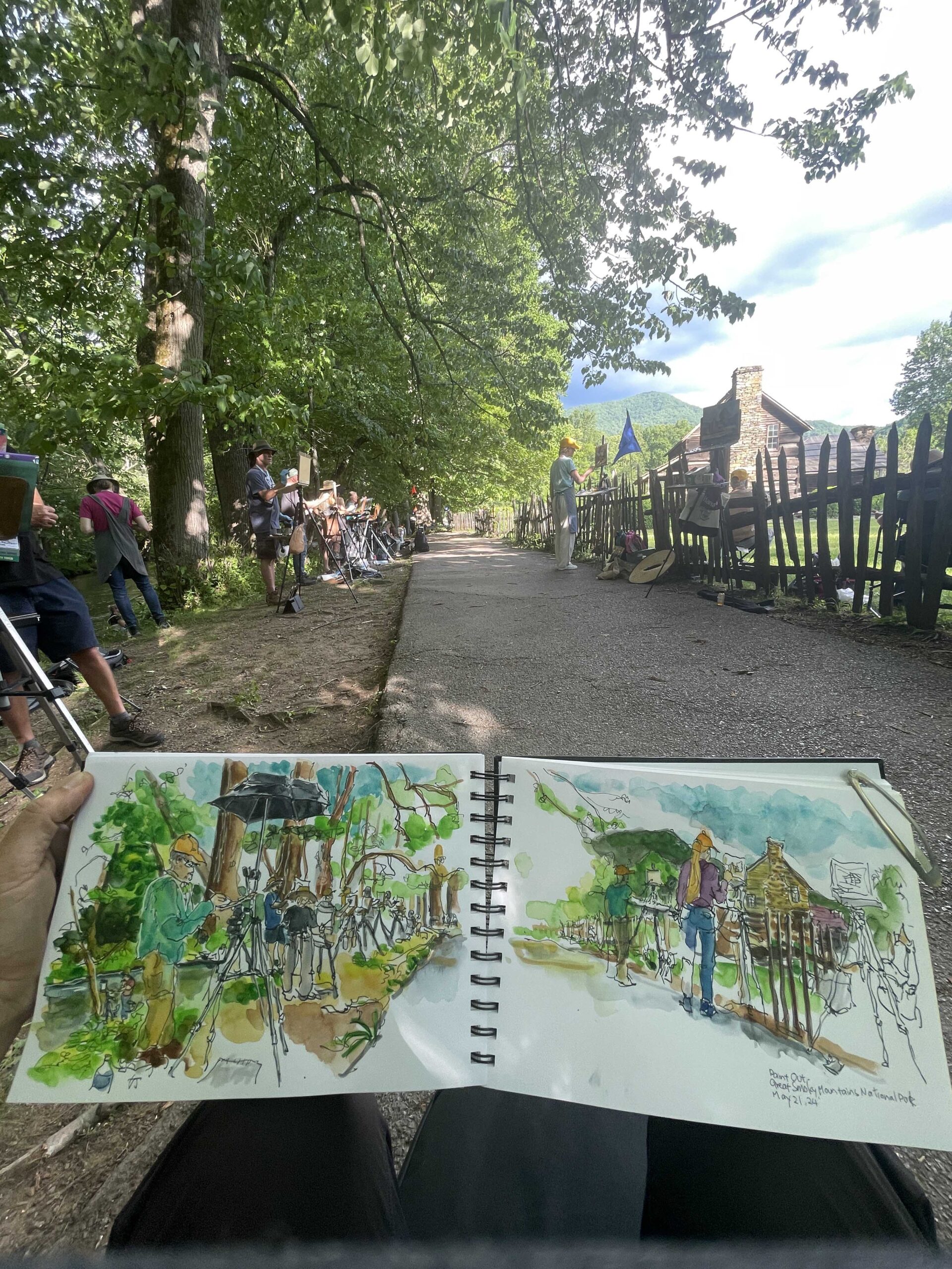 Urban sketching - From the first PACE Paint-Out of the week