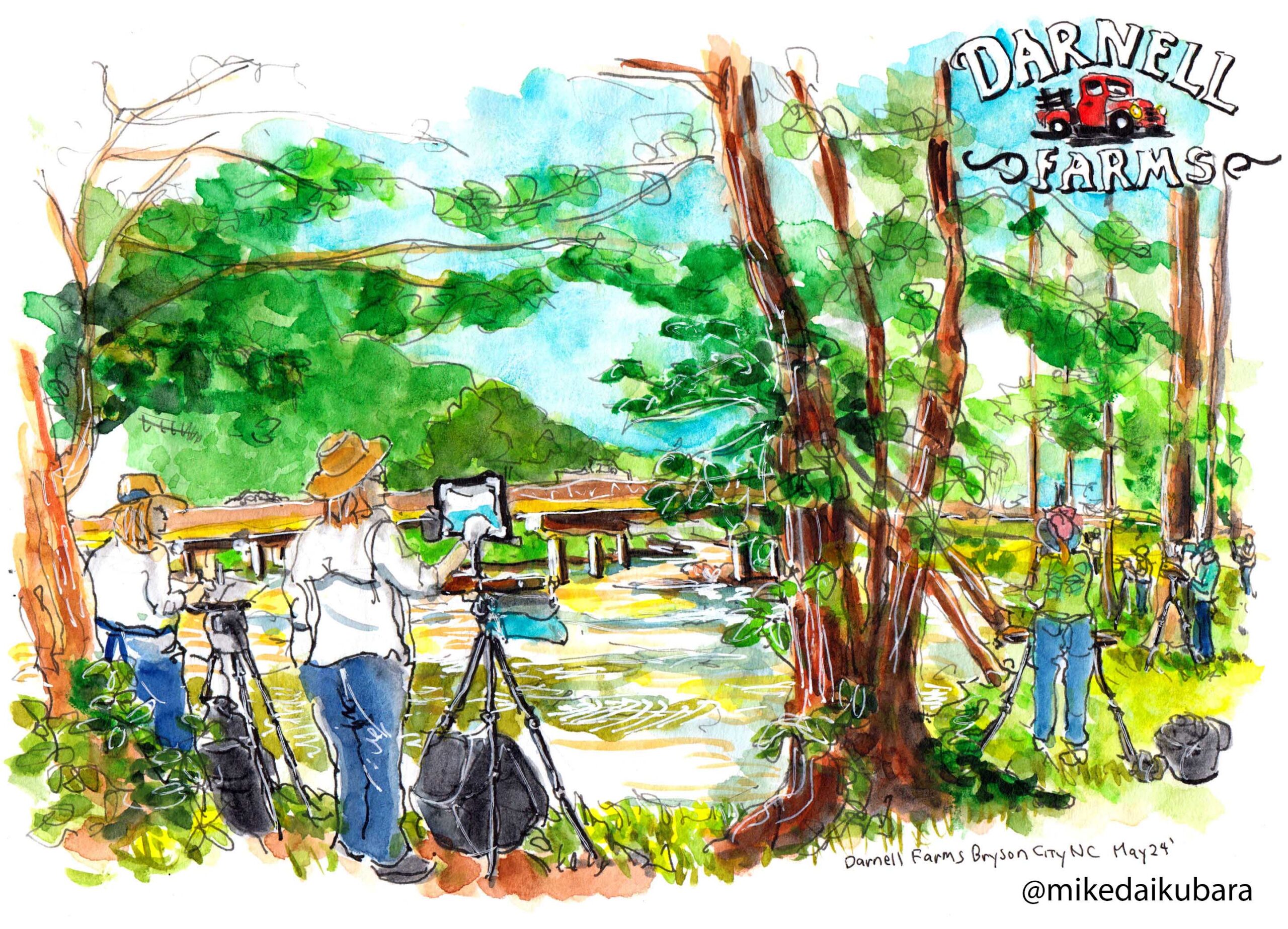 urban sketching From the Paint Out at Darnell Farms