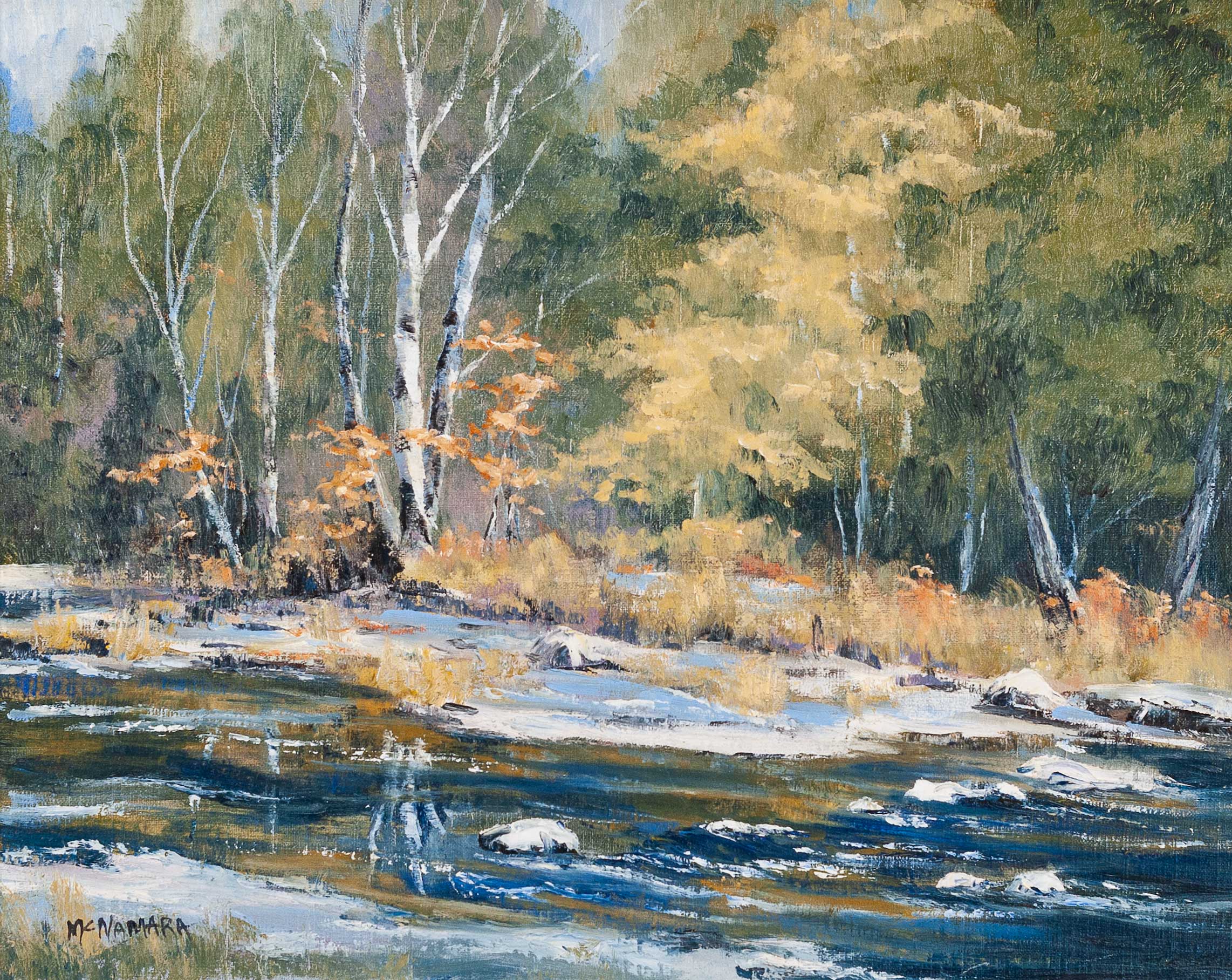 Evelyn McNamara, "Trout Stream," oil on canvas, 1990. (Plein Air from Miller Art Museum Permanent Collection)