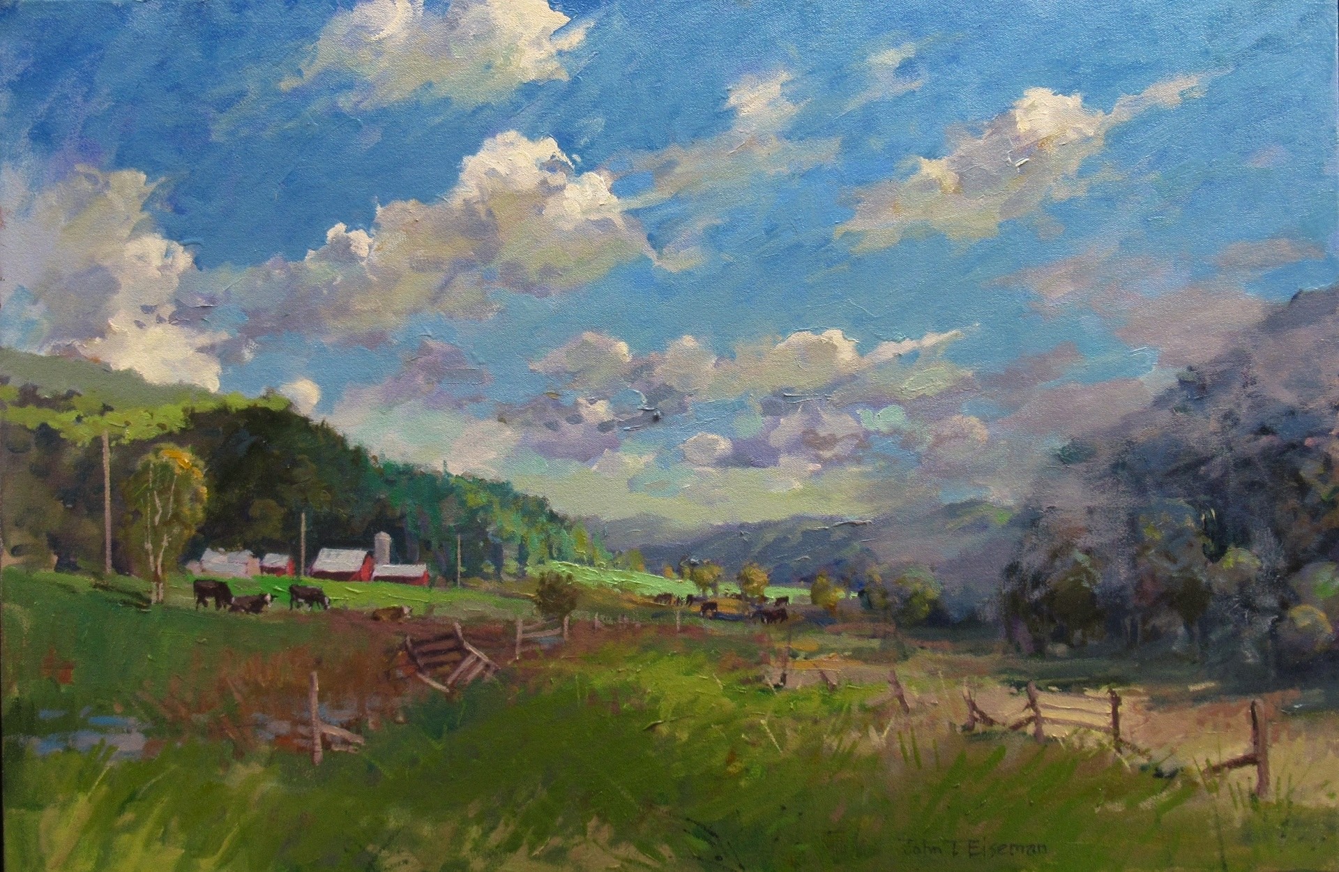 John Eiseman (Hebron, Maryland), “Morning Burnoff,” Oil, 20x30 in.