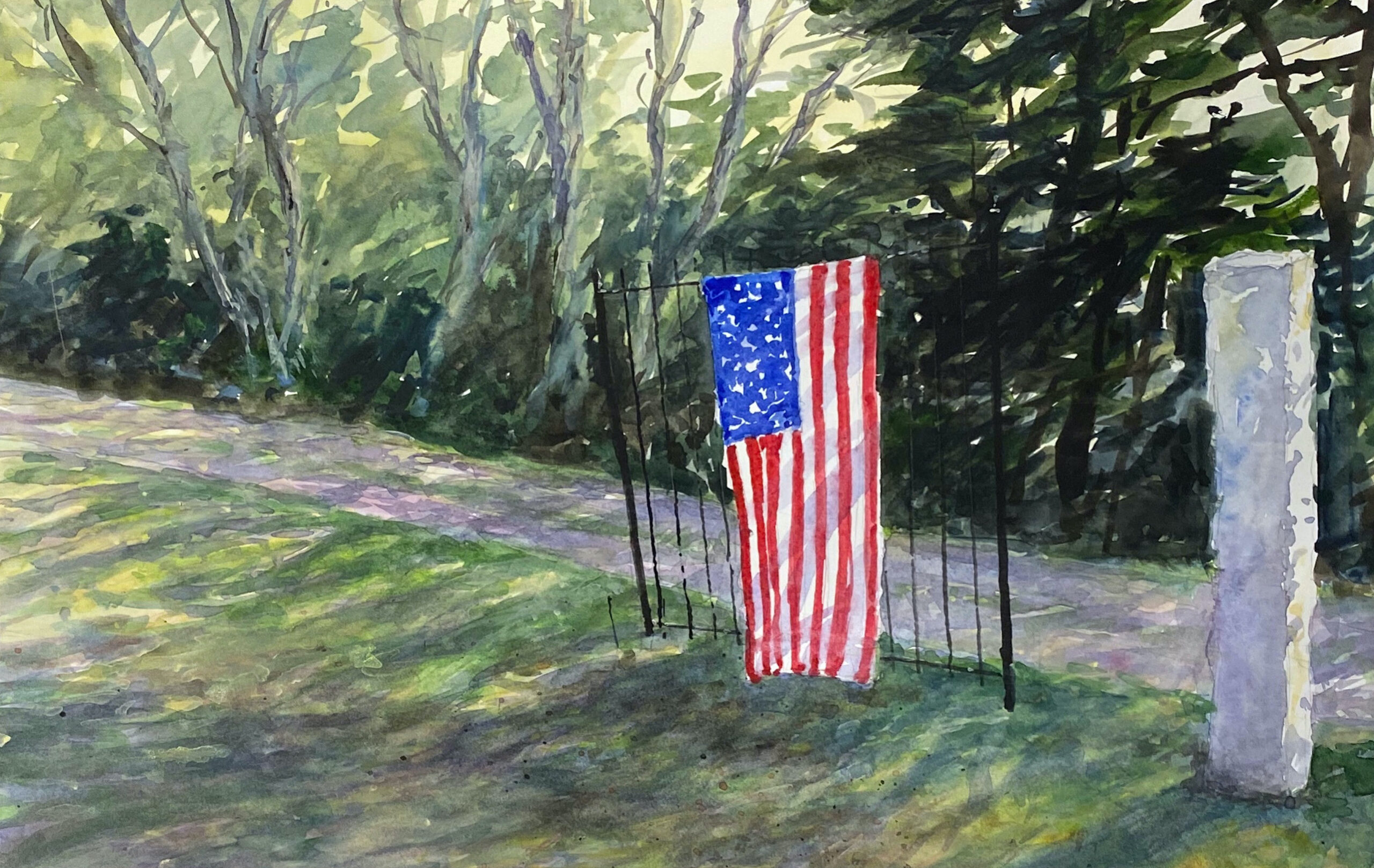 Mary Smith, "Welcome Home," watercolor, 11 x 17 in.