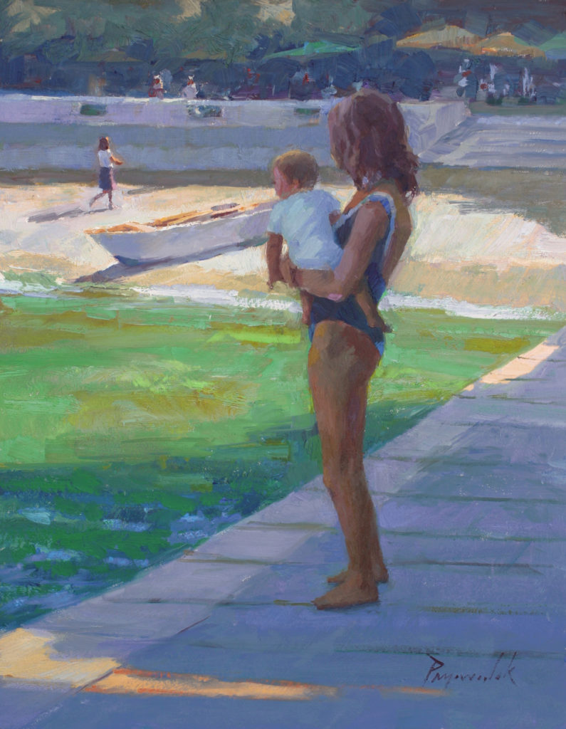 “Beach Babe – Vernazza,” 14 x 11 in.