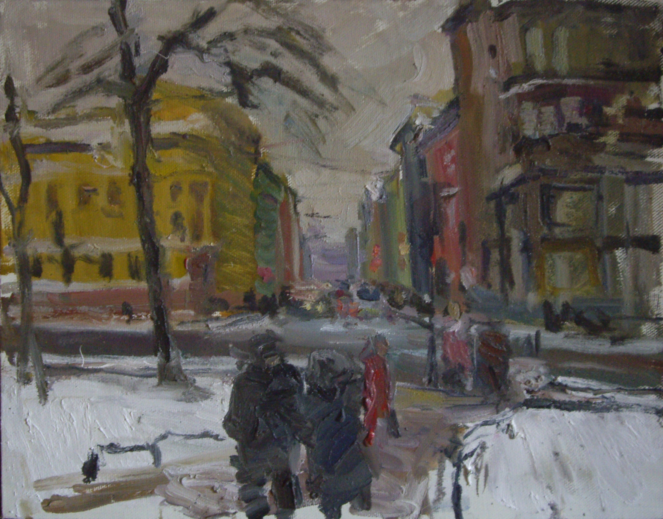 Ulrich Gleiter, "Nevskii Prospekt, St. Petersburg, Russia," 2009, oil, 20 x 24 in.