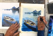 how to paint realistic water reflections watercolor