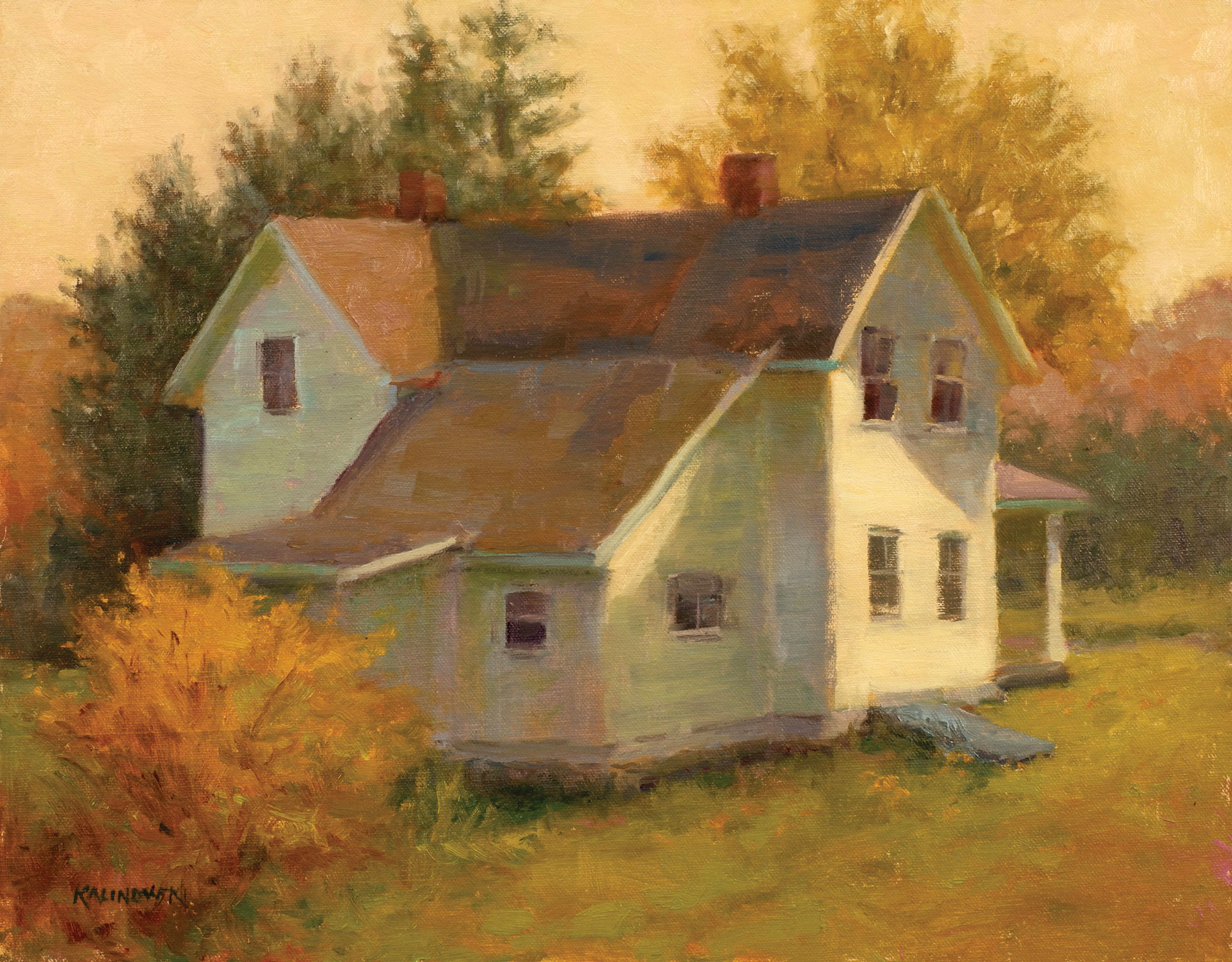 6. Kathleen Kalinowski, “House on Basch Road,” 2024, oil, 11 x 14 in., Available from artist, Plein air