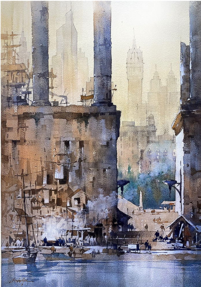 Watercolor by Thomas W. Schaller