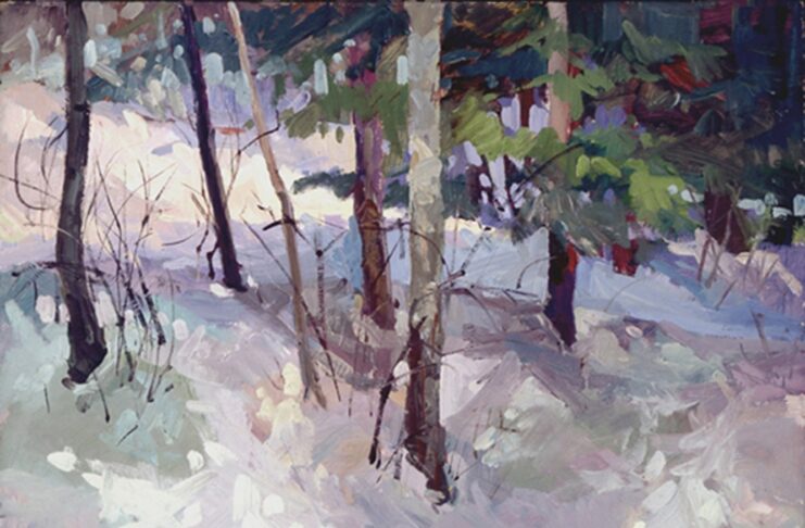 PleinAir Magazine&#039;s 14th Annual PleinAir Salon Art Competition June 2024 Best Plein Air Landscape Elizabeth Billups Winter Garden AKA Musical Notes Plein Air LAndscape