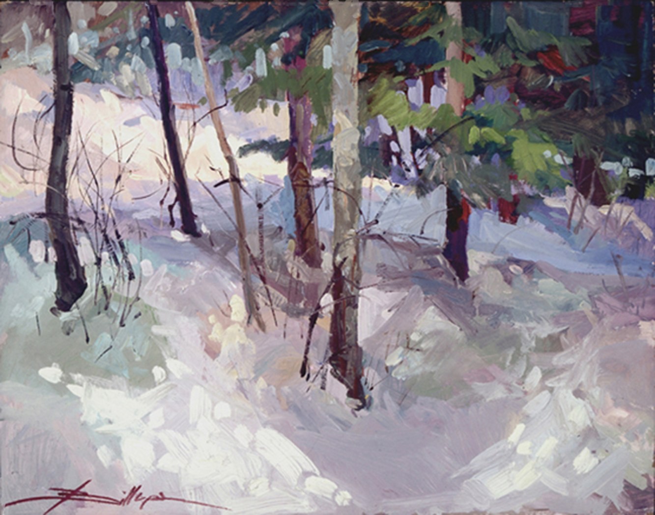 Elizabeth Billups, ”Winter Gardens AKA Musical Notes,” Oil, 16x20 in.