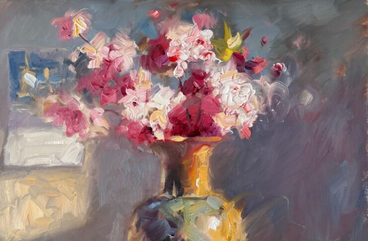 PleinAir Magazine&#039;s 14th Annual PleinAir Salon Art Competition June 2024 Best Floral Ryan Jensen Office Still Life Floral