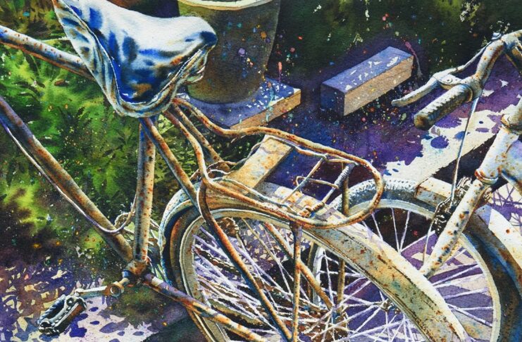 PleinAir Magazine&#039;s 14th Annual PleinAir Salon Art Competition June 2024 Best Vehicle Kirk Hwang Lok Morning Song No 10 Vehicle