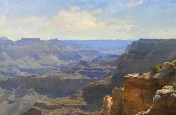 PleinAir Magazine&#039;s 14th Annual PleinAir Salon Art Competition June 2024 Best Landscape Kyle Ma Maricopa Point Morning Landscape