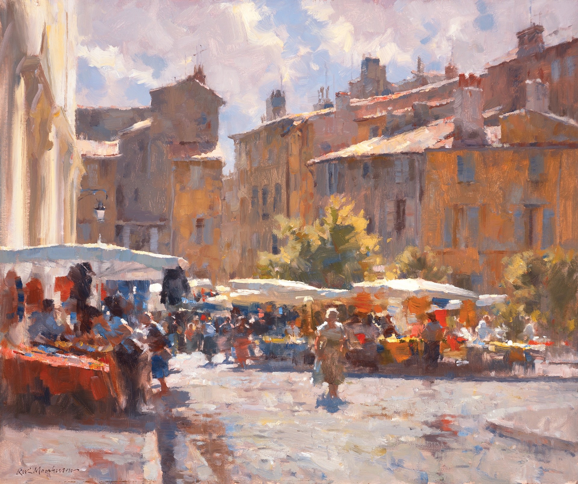 PleinAir Salon - Kevin Macpherson, “Market Day, Aix en Provence,” Oil, 20x24 in.