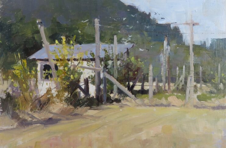 PleinAir Magazine&#039;s 14th Annual PleinAir Salon Art Competition June 2024 Best Plein Air Oil Deborah Tilley Bird Houses Plein Air Oil