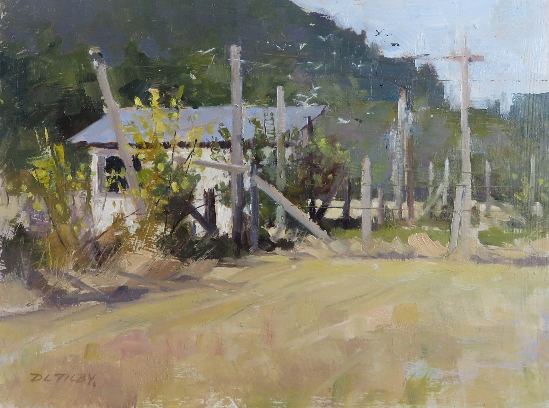 Deborah Tilby, “Bird Houses,” Oil, 6x8 in.