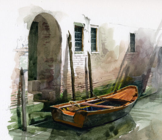 Watercolor studies - Stan Miller, "Molto Bene," watercolor, 10 x 12 in.  