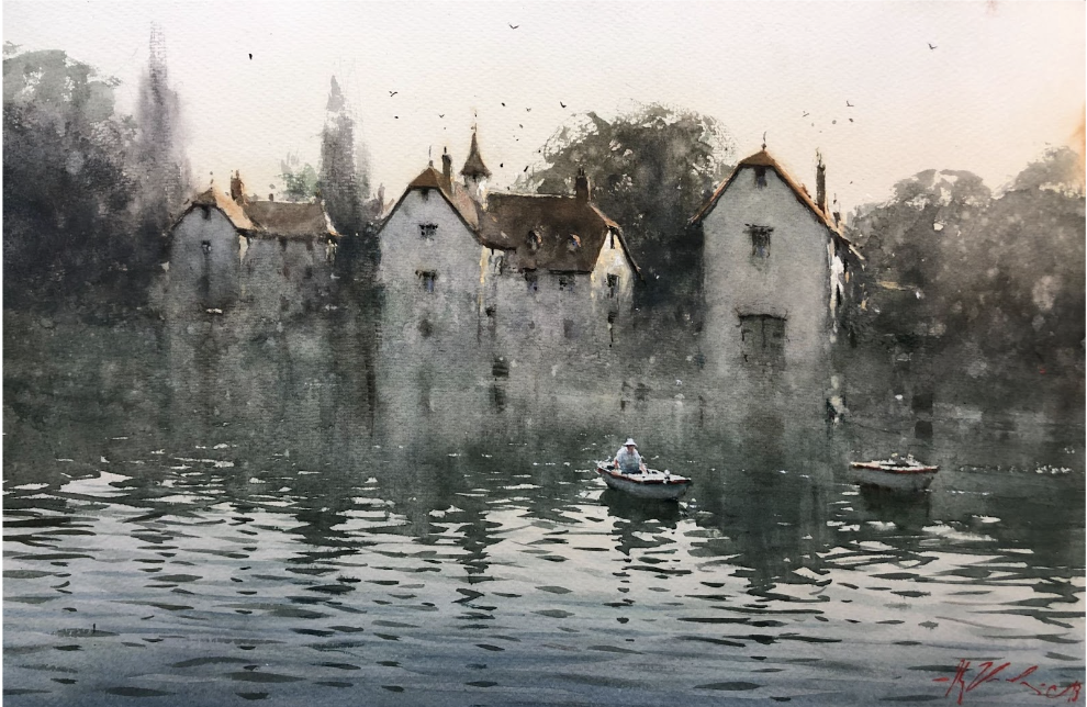 Watercolor painting by Joseph Zbukvic